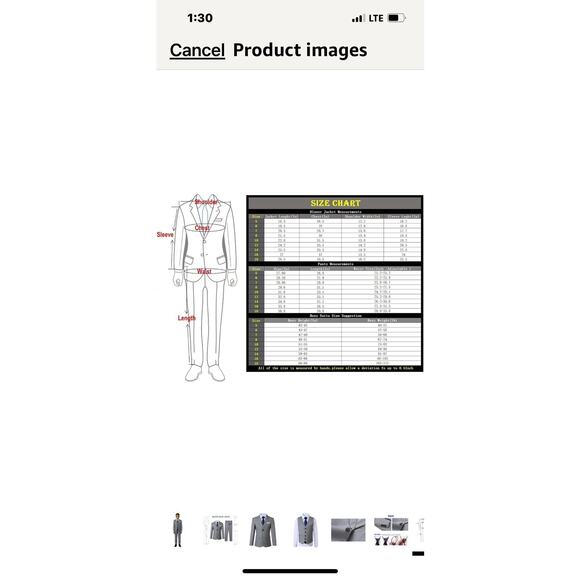 Boys Charcoal Grey Suit Kretenier Size 10 - 5 Pieces With Tie - Pants, Vest, - Picture 7 of 17